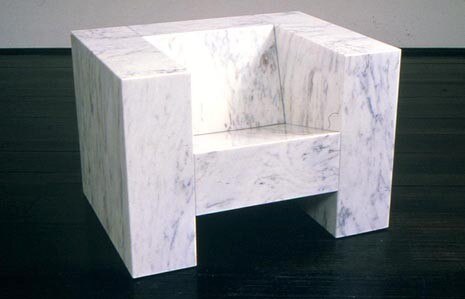 Scott Burton, Marble Armchair, 1987-88. Photo Wexner Center for the Arts