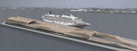 Aerial view of the Yokohama International Ferry Terminal