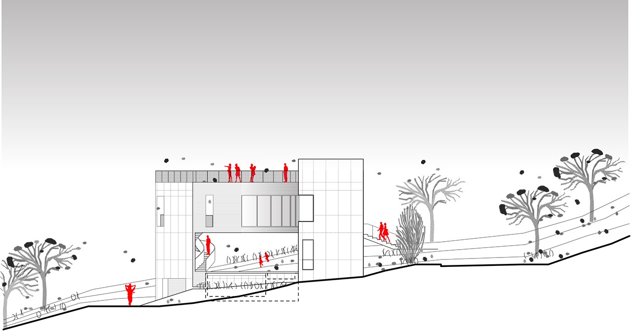 Lebanon. A house that bends towards the mountains by L.E.FT Architects