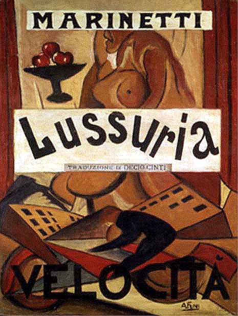 Achille Funi, <i>Marinetti, lussuria, velocità</i> (Marinetti, lust and speed), 1913-14. Photo Vasari, Rome 