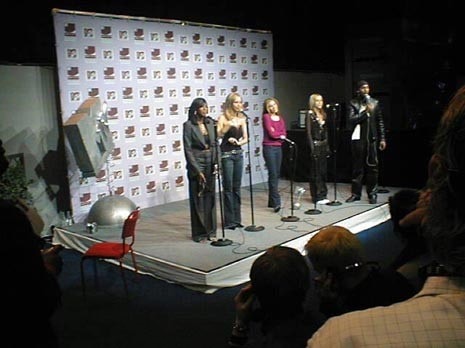 The female band All Saints during an interview for the MTV Music Awards, event sponsored by Olivetti