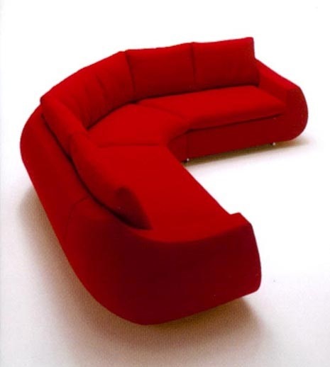 Rolf Benz: round seat units for the new “Canoa” sofa series