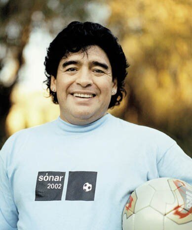 Last year, exploiting the fact that it coincided with the world cup in Japan, the icon was the unique and controversial Argentinean, Diego Armando Maradona