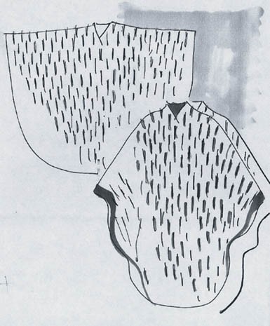 “Casula” literally means “small house” or “shed”, referring 
to the origins of its shape. 
The search for a shape for lyric expression evoking immaterial qualities by means of industrial textile procedures led to the design of this ritual garment. 
Its creation benefited from scientific consultancy 
with the Conferenza Episcopale Italiana