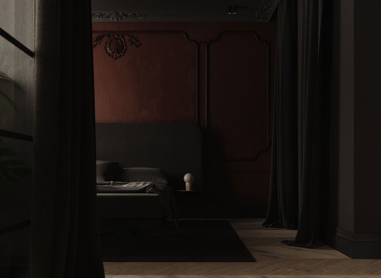 Kiev. Marra Group designs a dark interior for two filmmakers