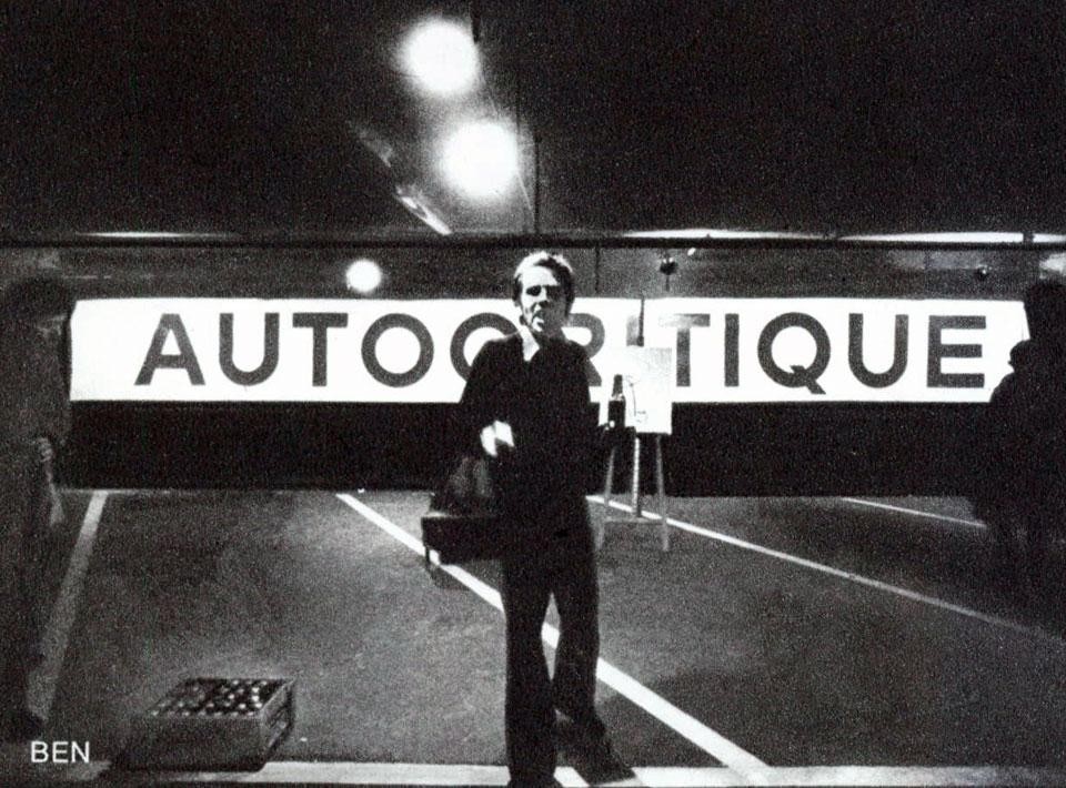 Domus 531 / February 1974 page detail.  Agnetti at <em>Contemporanea</em> , Villa Borghese parking lot, Rome, 1974