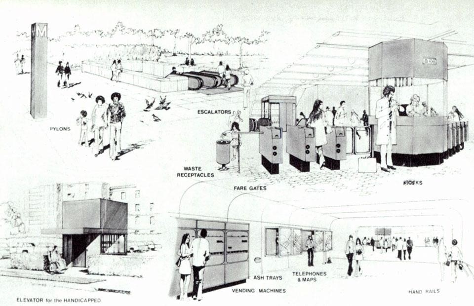 Sketch of the project. <em>Domus</em> 564 / November 1976; page detail