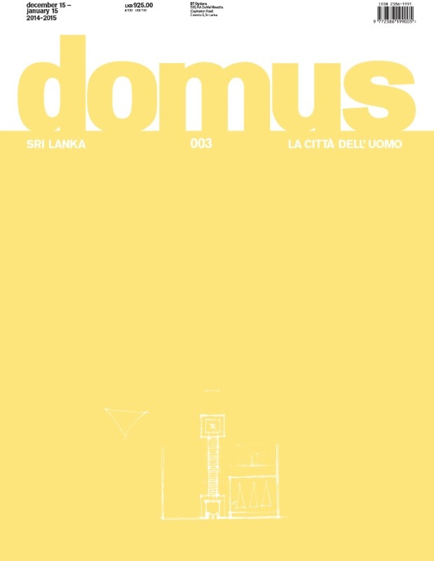 Domus Sri Lanka 003, December 2014, cover