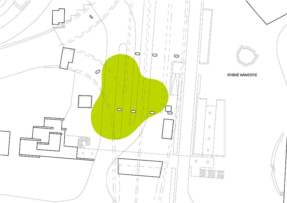 Plan of the area under the New Bridge.