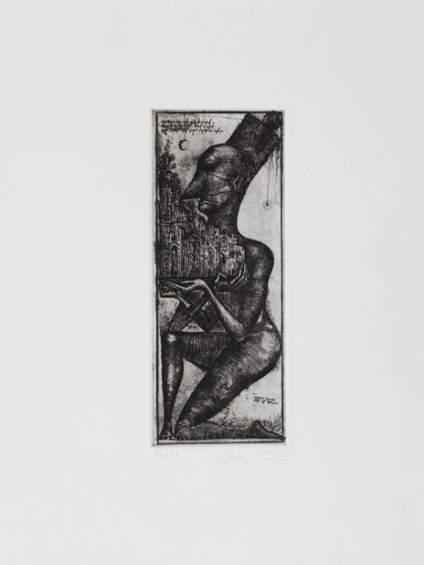 Alexander Brodsky, <i>der Architekt</i>, engraved, 530x390 mm, 1984