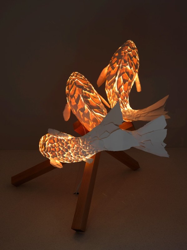 Frank Gehry's fish lamp, In his living room!, Seewhy Double U