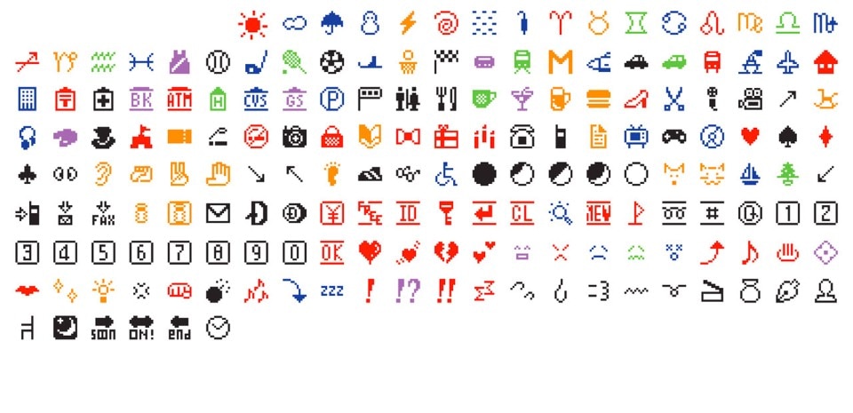 Shigetaka Kurita, Emoji (original set of 176), 1999, digital image. Gift of NTT DOCOMO, Inc. © 2016 NTT DOCOMO