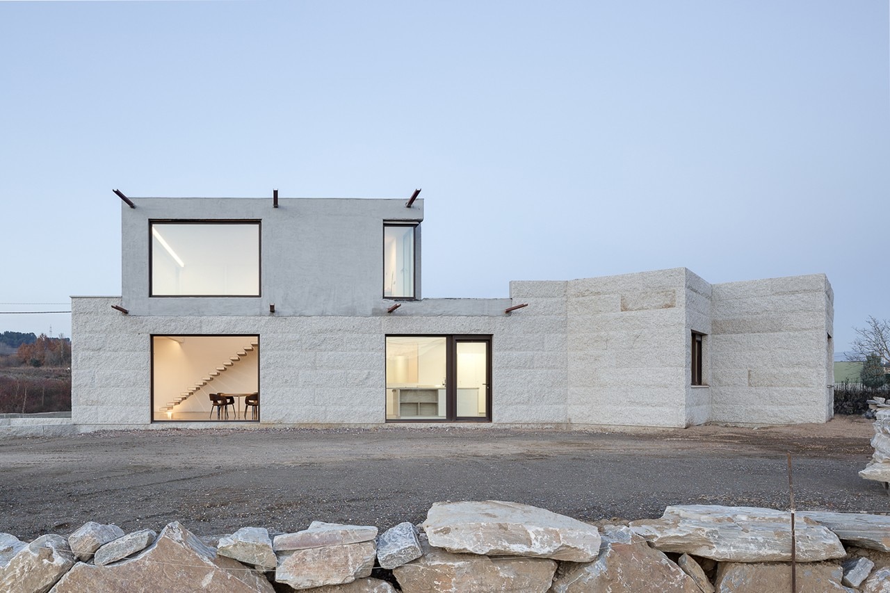 A solid stone envelope protects intimate spaces inside a Spanish home ...