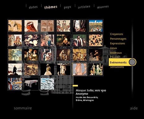 Immagine dal cd-rom Le plus beau musée du monde, Gallimard multimédia, 1998