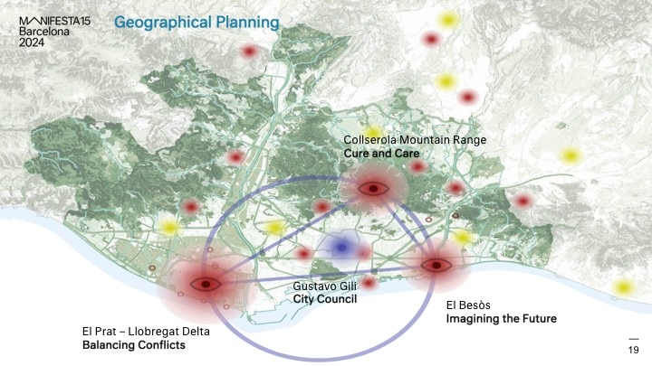 Manifesta15 Barcelona. Geographical Nodes. Courtesy Manifesta15