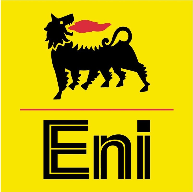 Il cane a sei zampe che rappresenta il logo dell’Agip, ideato da Luigi Broggini e disegnato da Giuseppe Guzzi e Bob Noorda