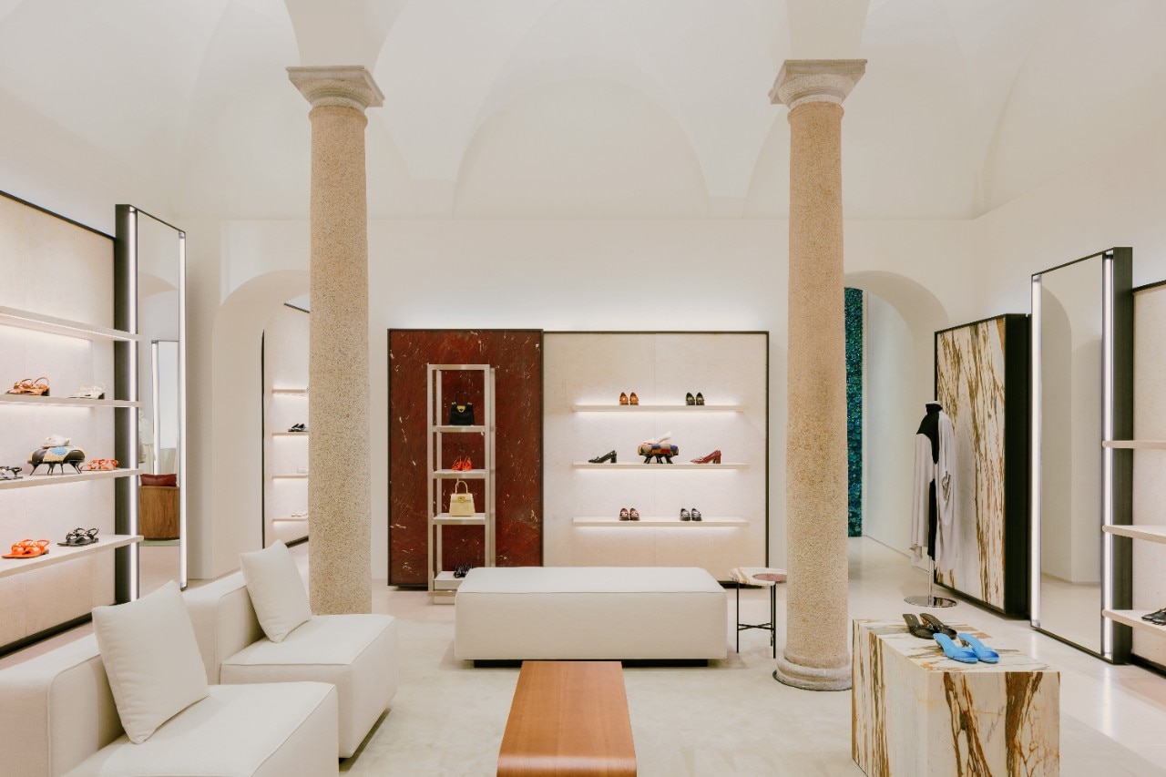 Renovated Ferragamo boutique in Milan bets on design - Domus