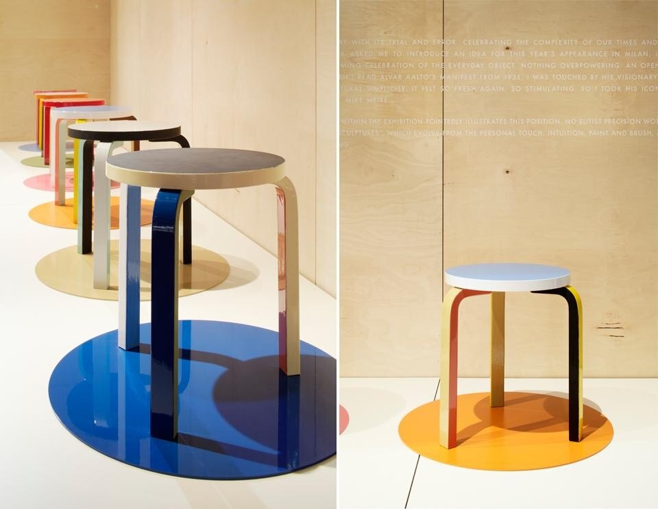 Mike Meiré, reinterpretazione dello <i>Stool 60</i> di Alvar Aalto per Artek