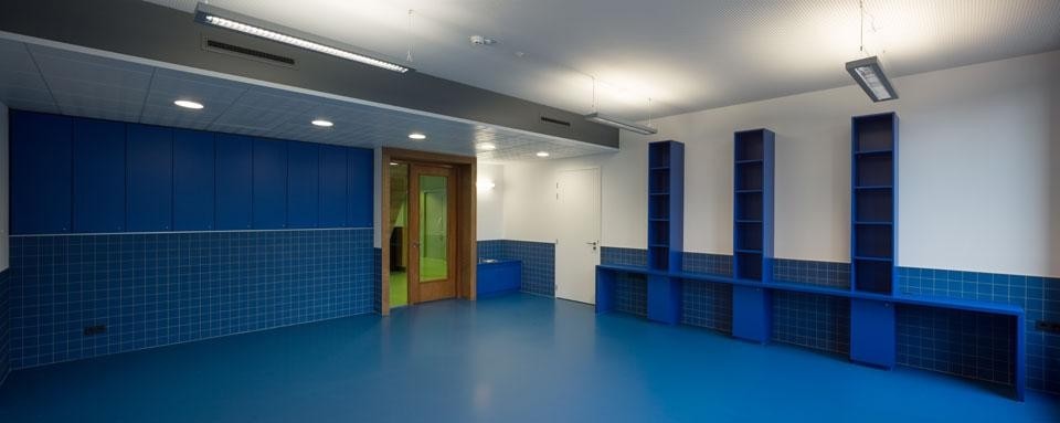 DKV Architects, scuola elementare Jacobsvlinder School, vista dall'interno, Zoetermeer, Paesi Bassi, 2013