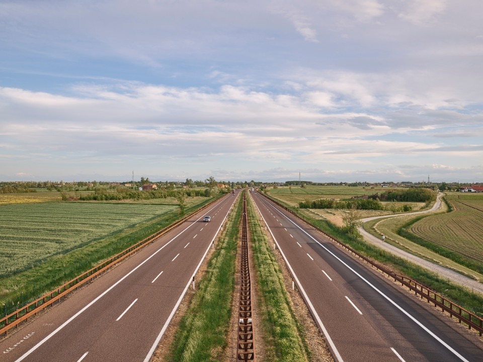 Brenner motorway: driving through the landscape from Italy to Europe