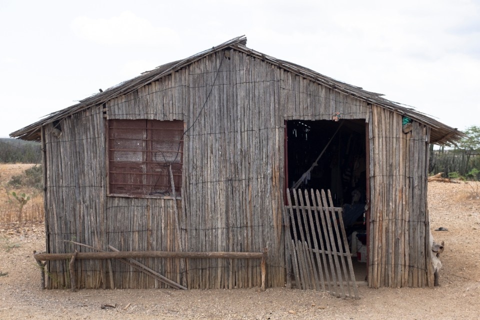 Wayúu self-built houses in the Colombian desert