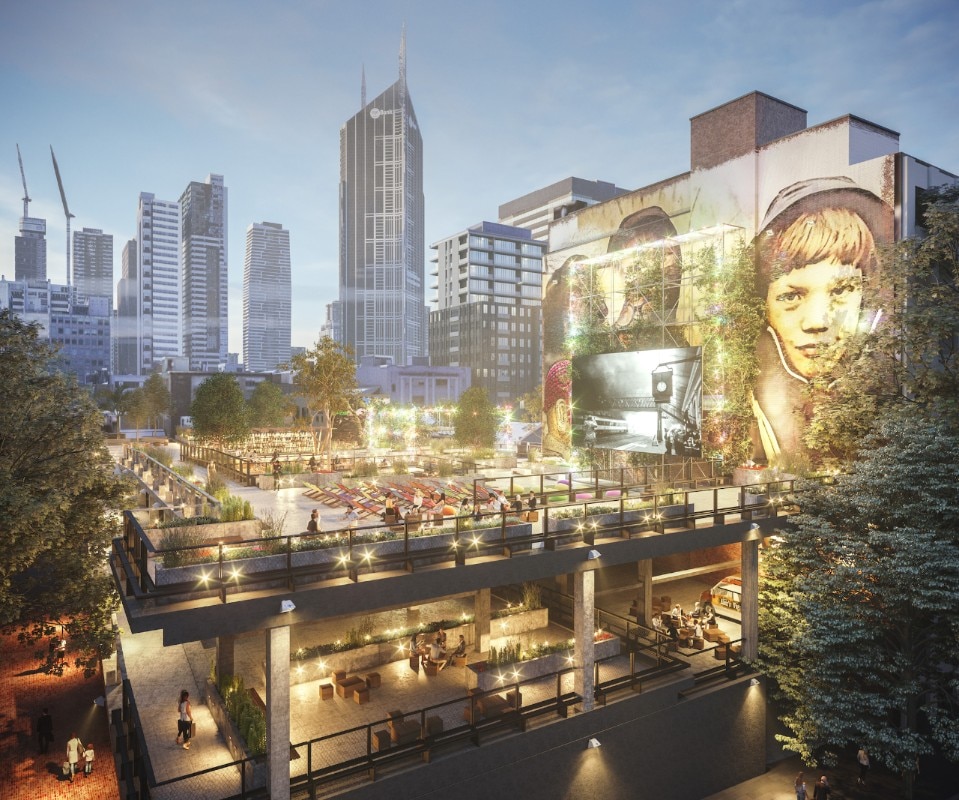 Melbourne. A plan to transform unused car parks into rooftop gardens