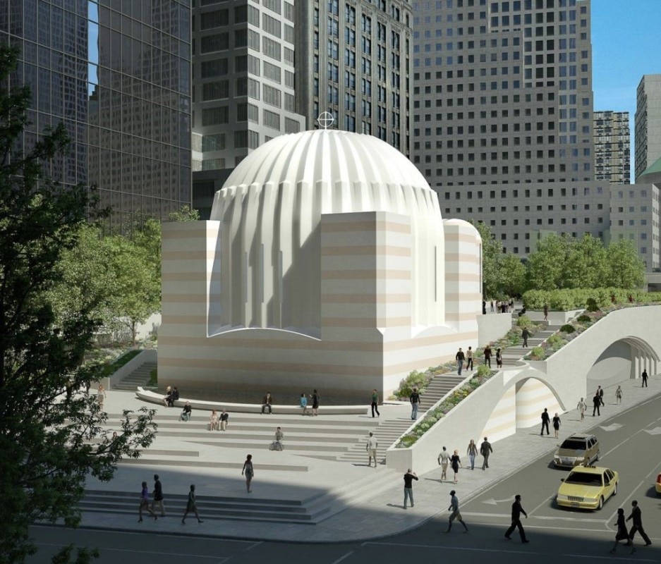 New York City: Calatrava rebuilds 9/11 struck church