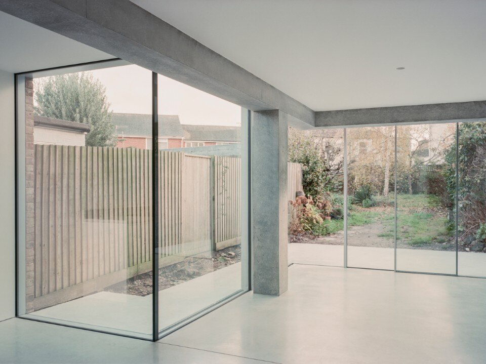 The extension of a house in England is built around a single pillar