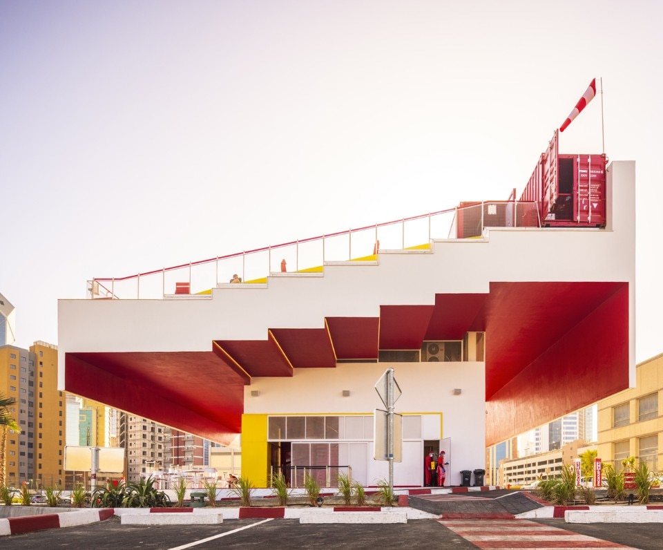 A “public hillside” above a fast food restaurant, in Kuwait City