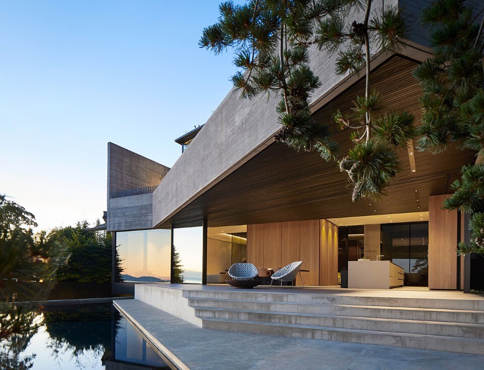 A house in Canada stands like a rock on water