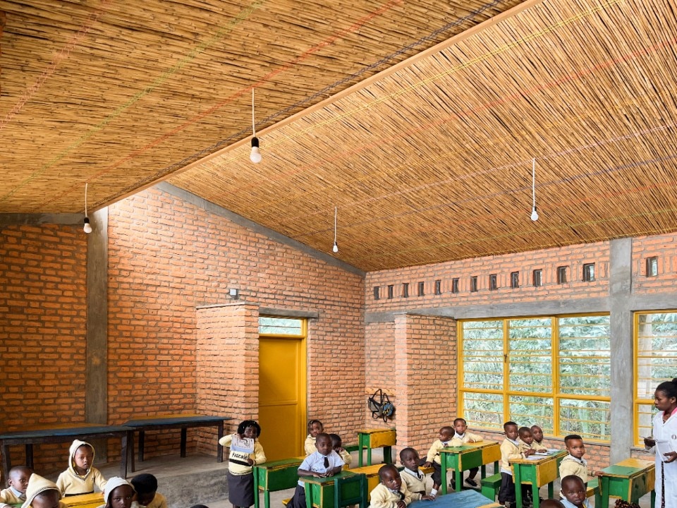 A school in Rwanda built by the community