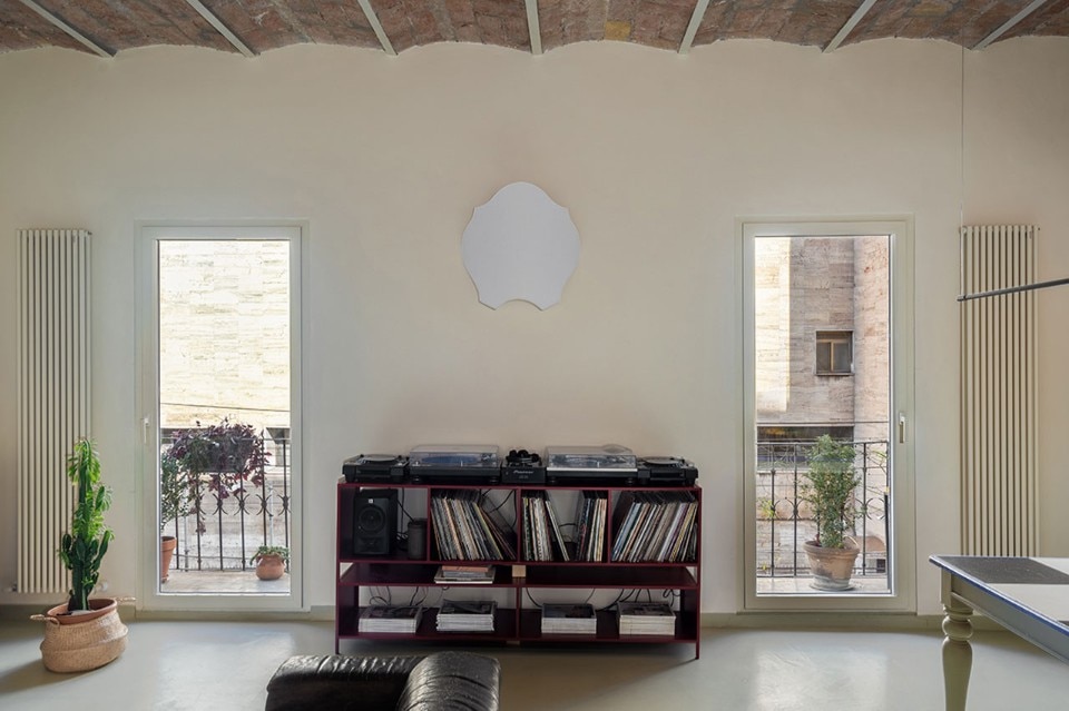 An apartment in Rome, with architecture as a view