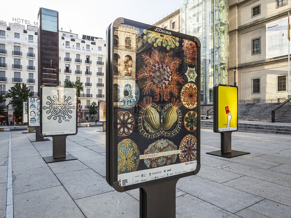 Madrid. 100 posters on Covid invade the city center