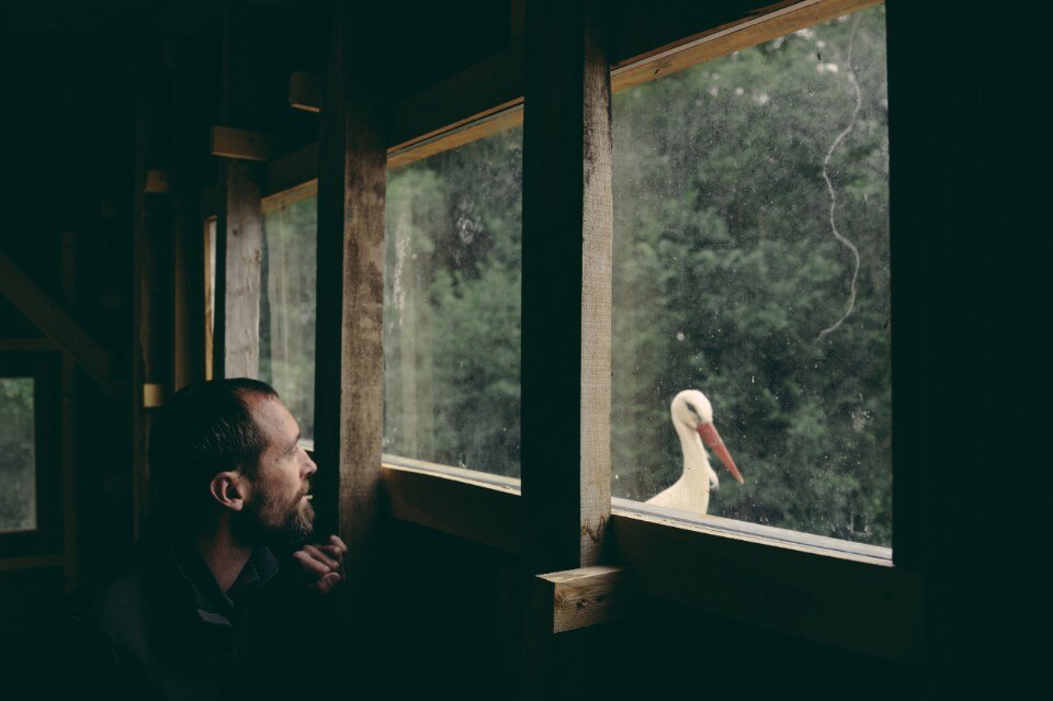 Photographing Tristan Plot, pioneer of ornithotherapy, and his birds