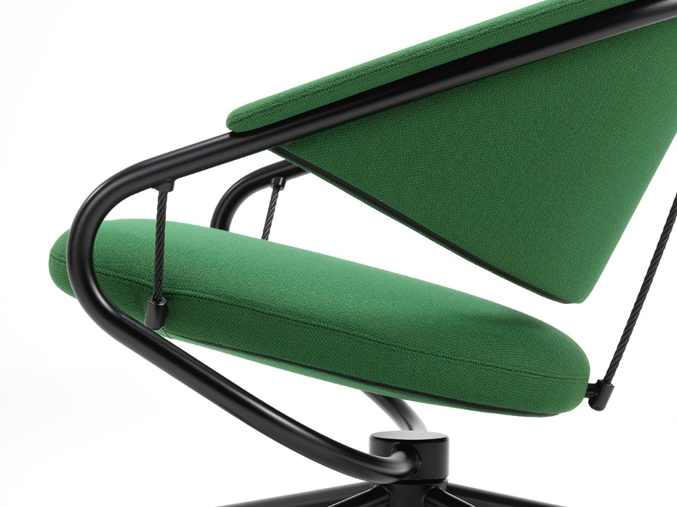 Office revolution with suspended chair by Grcic inspired by hammocks