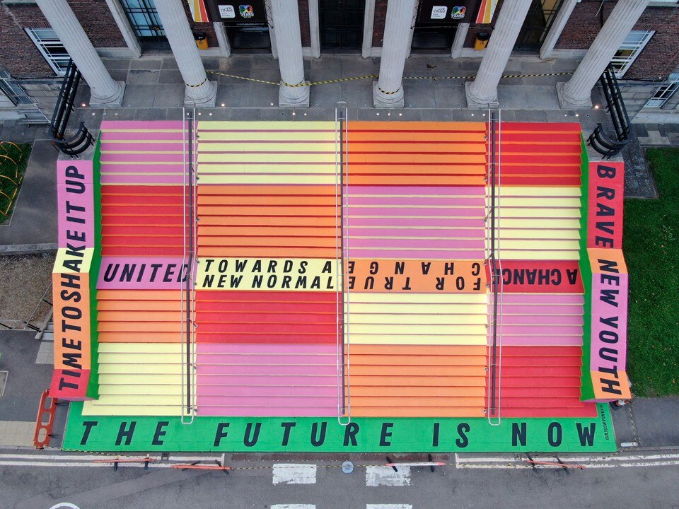 Colour takeover by college students and artist in East London