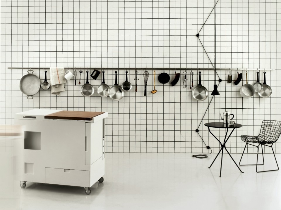 Futuristic, utopian, forward-looking: Minikitchen, Joe Colombo’s kitchen cabinet