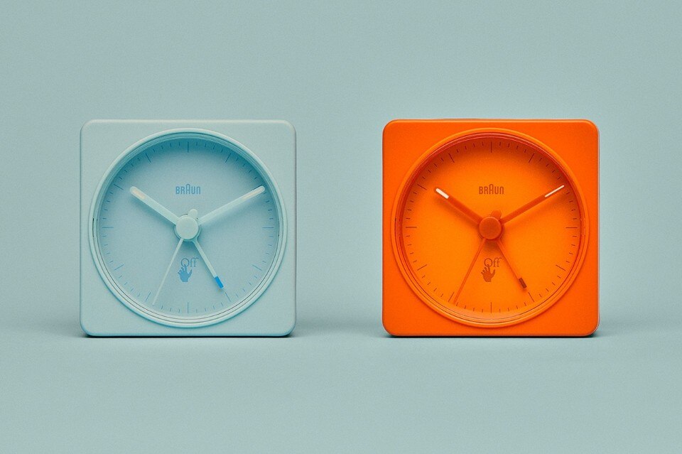 Virgil Abloh’s take on iconic Braun clock by Dieter Rams