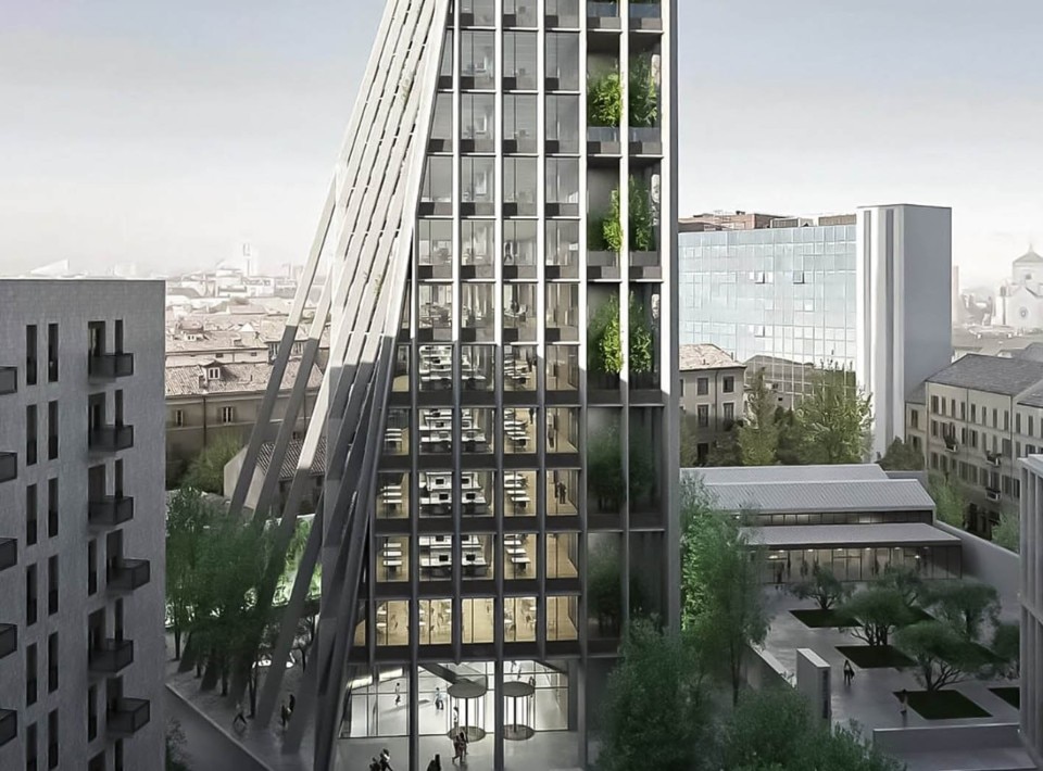 Womb Tower is Milan’s newest skyscraper, featuring a vertical forest