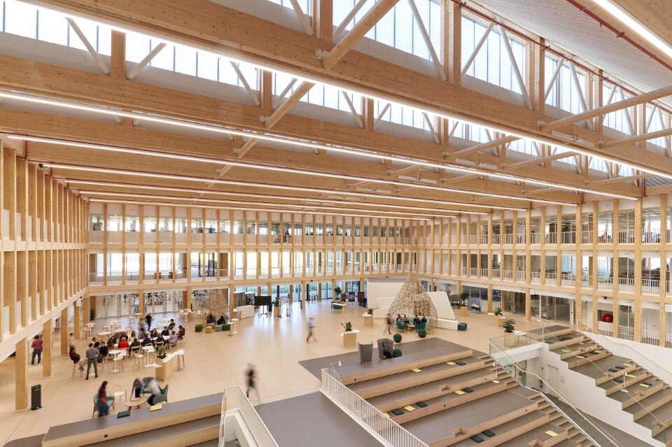 Danone’s new wooden, low-carbon R&D center