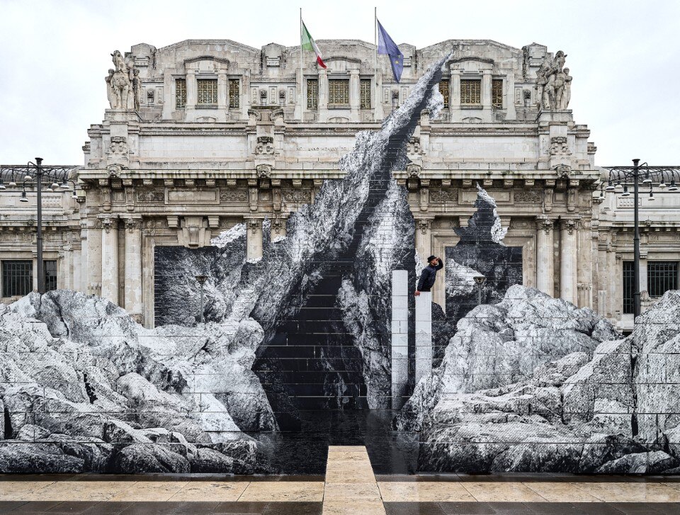 For the Design Week, JR and Moncler transform Milan Central Station into a museum
