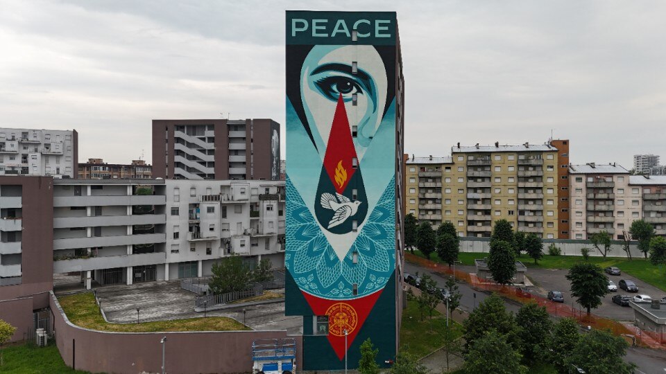 Obey’s Shepard Fairey has completed his first mural in Milan