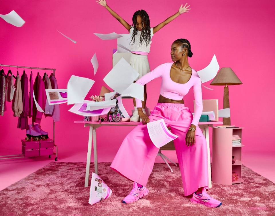 Rebook and Barbie teamed up for a new footwear collection and creative campaign