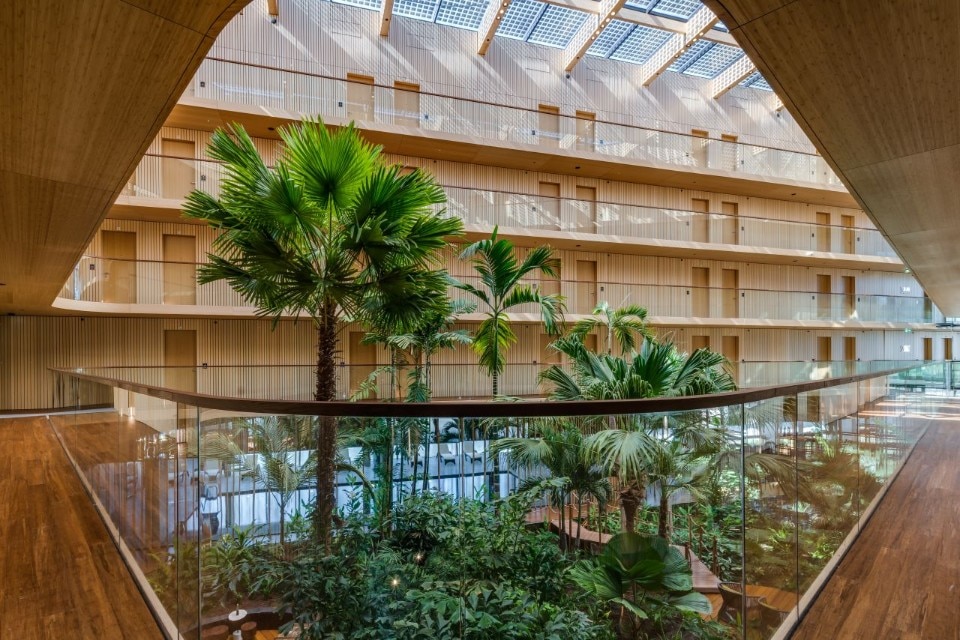 Bamboo structures by MOSO inside the most sustainable hotel in the Netherlands