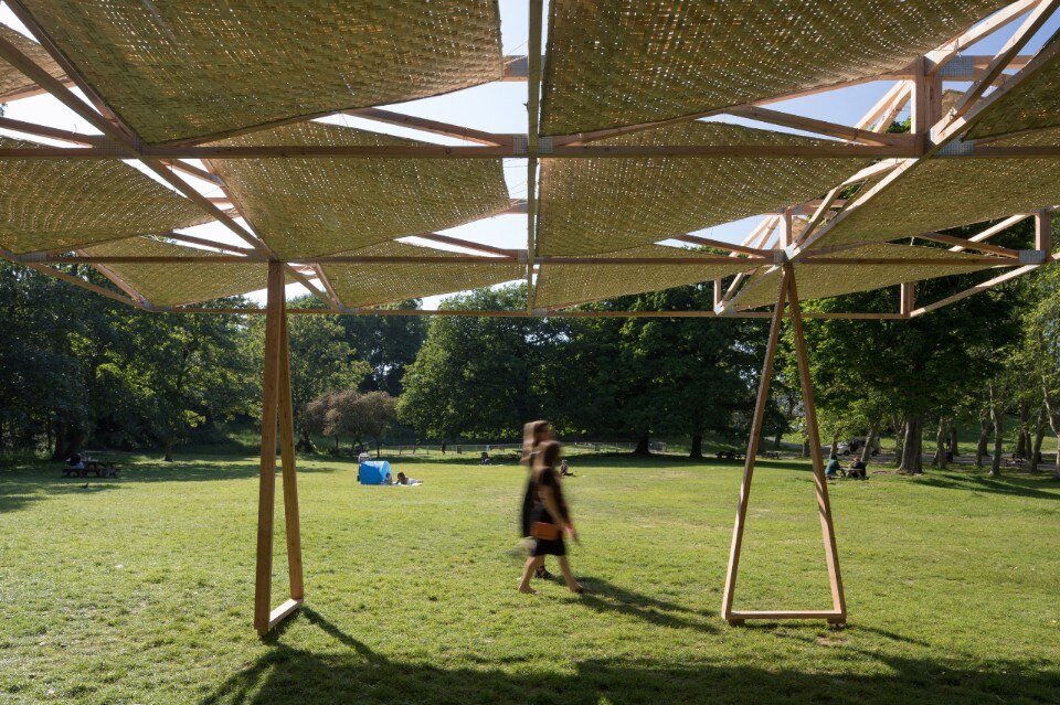 Wood and bamboo pavilion in London as a symbol of sustainable projects