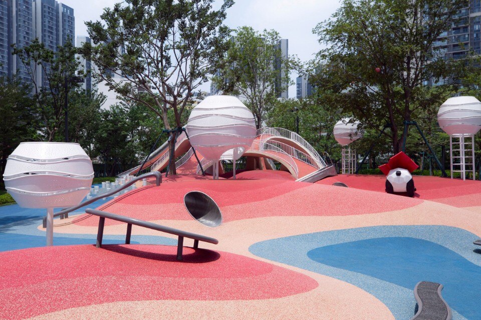 Cavernous spaces and bright colors for a playground born above a carpark -  Domus