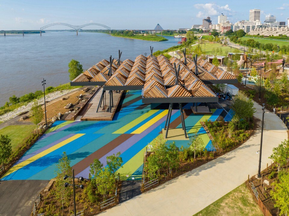 A public park to revitalize the Mississippi river bank in Memphis