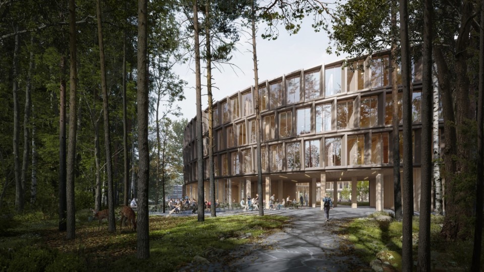 A new circular building for CERN, surrounded by greenery