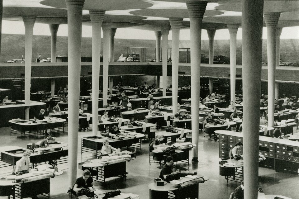 L'ufficio più moderno del mondo: Il Johnson Wax Administration Building di  Frank Lloyd a Racine, Stati Uniti
